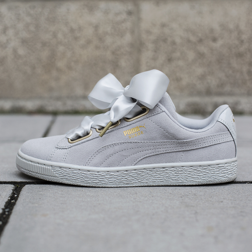 puma heart beige daim