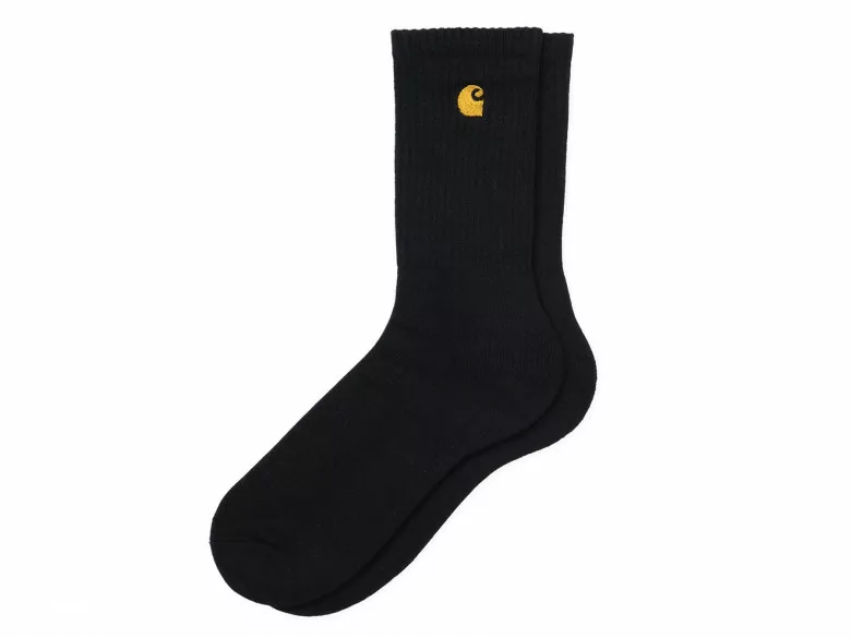 CARHARTT WIP CHASE SOCKS BLACK/GOLD