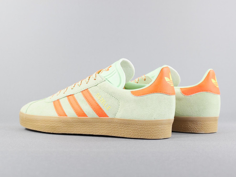 ADIDAS GAZELLE W SEMI GREEN/ORANGE ADIDAS GAZELLE W SEMI GREEN/ORANGE