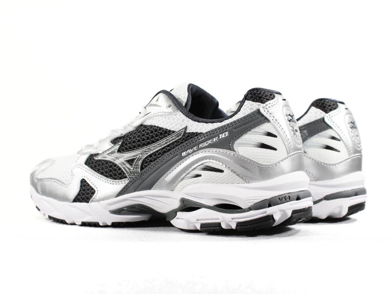 MIZUNO WAVE RIDER 10 WHITE/SILVER/BLACK