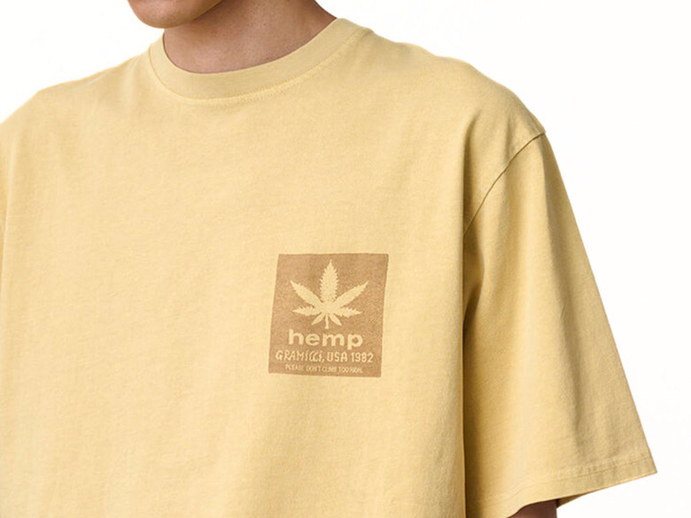 GRAMICCI HEMP TEE MUSTARD PIGMENT